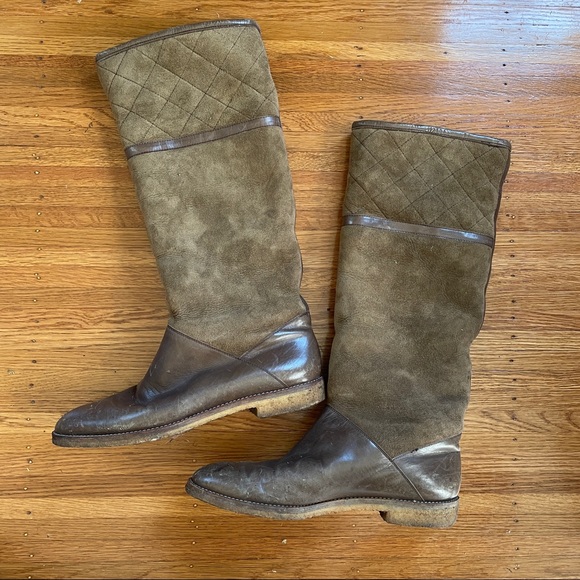 Ferragamo Shearling Winter Boots, 9 1/2 B - Picture 1 of 8